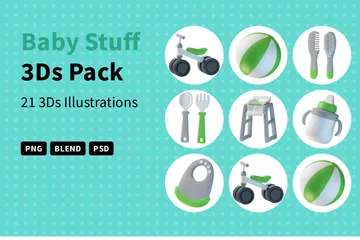 Baby Stuff 3D Illustration Pack