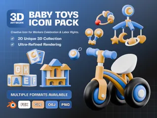 Baby Toys 3D Icon Pack