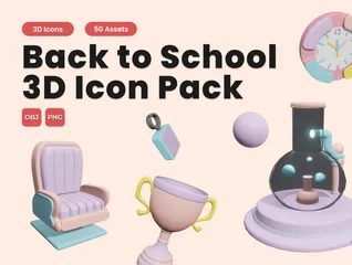 Back To School 3D Icon Pack