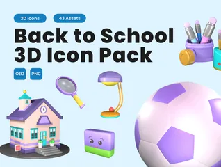 Back To School 3D Icon Pack