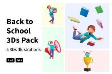 Back To School 3D Illustration Pack