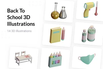 Back To School 3D Illustration Pack