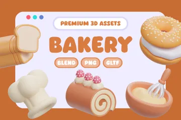 Bäckerei 3D Icon Pack