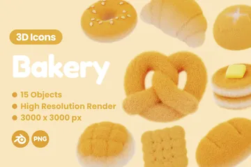 Bäckerei 3D Icon Pack