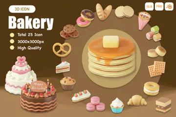 Bäckerei 3D Icon Pack