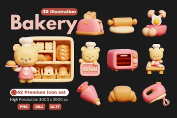 Bäckerei 3D Icon Pack