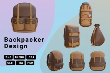 Backpacker 3D Icon Pack