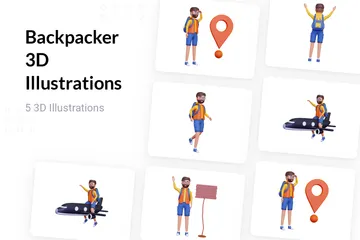 Backpacker 3D Illustration Pack