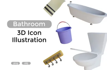 Badezimmer 3D Icon Pack