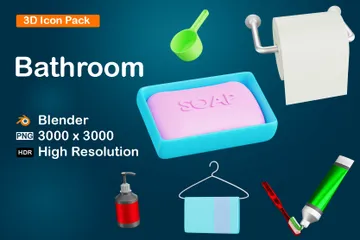 Badezimmer 3D Icon Pack