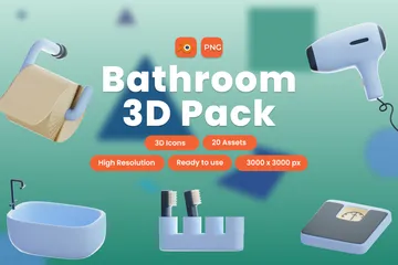 Badezimmer 3D Icon Pack