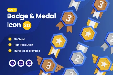 Insigne et médaille Vol. 2 Pack 3D Icon