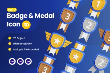 Insigne et médaille Vol. 3 Pack 3D Icon