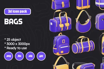 Bags 3D Icon Pack