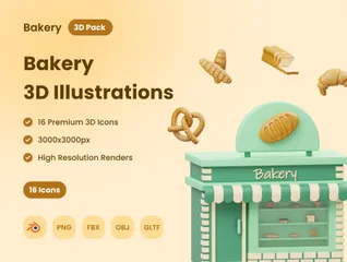 Bakery 3D Icon Pack