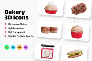 Bakery 3D Icon Pack