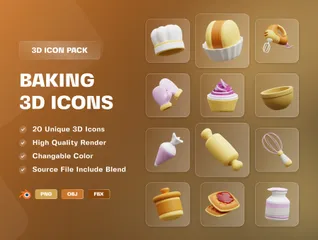 빵 굽기 3D Icon 팩