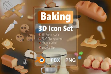 Baking 3D Icon Pack