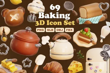 Baking 3D Icon Pack