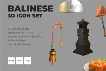 Balinés Paquete de Icon 3D