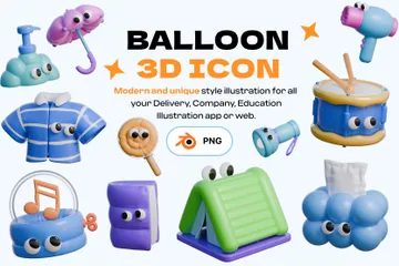 Ballon Pack 3D Icon