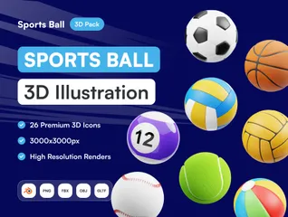 Ballon de sport Pack 3D Icon