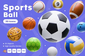 Ballon de sport Pack 3D Icon