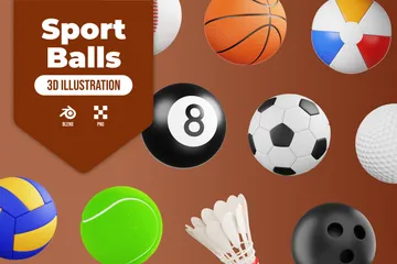 Balles de sport Pack 3D Icon