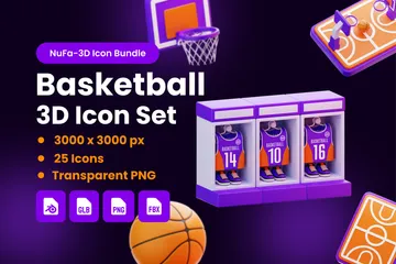 Baloncesto Paquete de Icon 3D