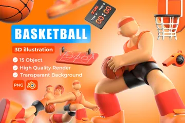 Baloncesto Paquete de Icon 3D