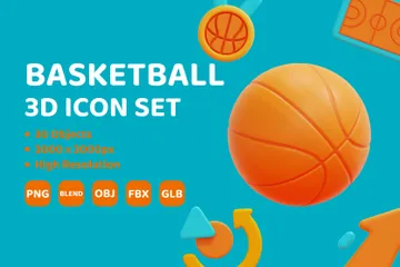 Baloncesto Paquete de Icon 3D
