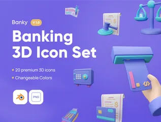 Bancário Pacote de Icon 3D
