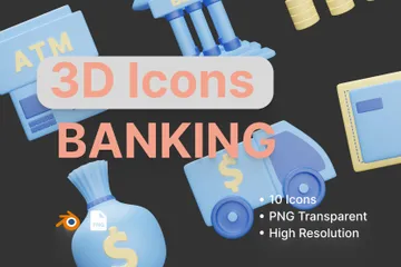 Bancário Pacote de Icon 3D