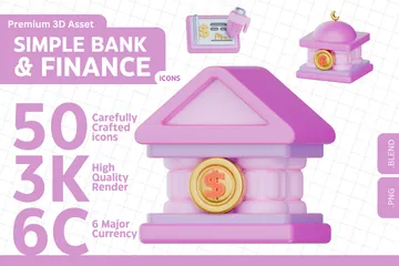 Bank & Finance 3D Icon Pack