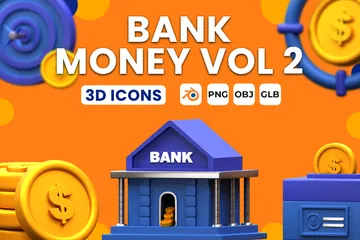Bank Money 3D Icon Pack