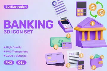 Banking 3D Icon Pack