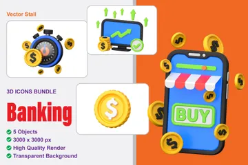 Banking 3D Illustration Pack