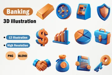 Banking 3D Icon Pack