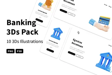 Bankwesen 3D Icon Pack