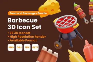 BARBECUE 3D Icon Pack