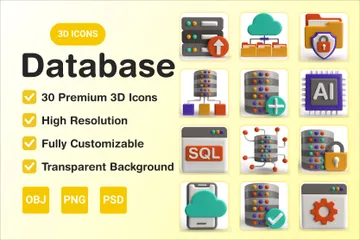 Base de données 3D Icon Pack