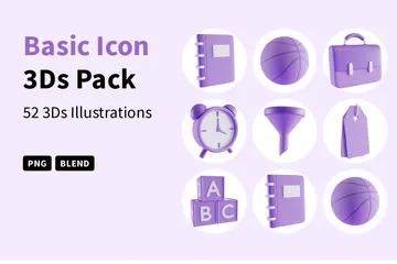 Basic 3D Icon Pack