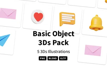 Basic Object 3D Icon Pack