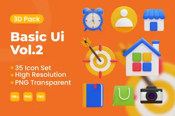 BASIC UI 3D Icon Pack