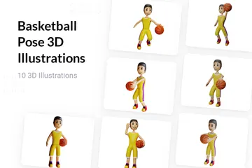 バスケットボールのポーズ 3D Illustrationパック