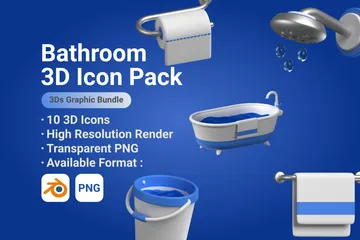 Bathroom 3D Icon Pack