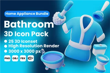 Bathroom 3D Icon Pack