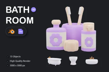Bathroom Furniture 3D Icon Pack