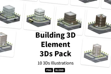 Bâtiment 3D Illustration Pack