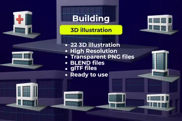 Bâtiment Pack 3D Icon